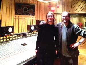 Studio Rats: Wilson and Mettler behind the board at Avatar Studios in NYC, 01.15.13.