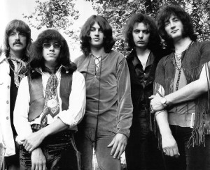 Speed Kings (from left): Lord, Paice, Gillan, Blackmore, and Glover do the early-1970s DP stance. 